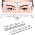 Eyebrow Ruler Stencil, 100 Pcs Eyebrow Stencil Microblading Ruler, Disposable Eyebrow Template Eyebrow Ruler Sticker, Eyebrow Shape Kit for Microblading Supplies, 3 Minutes Makeup Tools for Eyebrow