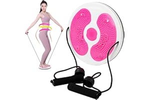 LEEWENYAN Waist Whisper Waist Twisting Disc, Waist Slimming Balance Rotating Disc, Body Shaping Twist Board Exercise with Massage Foot Sole, Twist Waist Disc Board Waist Trainer For Home Fitness Weight Loss