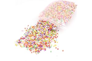 Wicemoon Petites billes en polystyrène - Décoration en mousse, billes, perles, environ 13 000–14 000 pièces/sac, Mousse, coloré, 2.5-3.5mm