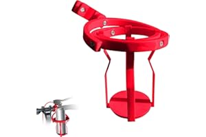 MTBRICEY Portabicchieri Giroscopico per Motociclette Portabicchieri Anti Rovesciamento Giroscopico Stampato in 3D Supporto Autolivellante Espansore Portabicchieri Adatto alla Maggior per Bici Camion (Rosso)