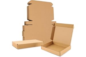 Wellpack Europe Corrugated Cardboard Large Letter Parcel Boxes PiP Shipping Postal Size C5 A5 222x160x20mm 22x16x2cm Brown Pack 15