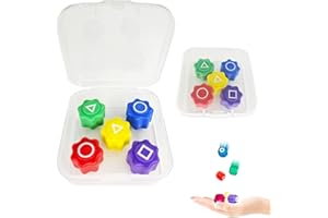 LEERMEIZI Juego Gonggi, Guijarros de Piedra para Coordinación (5Pcs + 1caja)