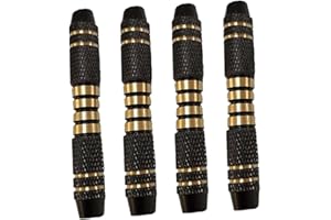 Anneome 4 unidades de 16 dardos de cobre puro, agarre frontal, 16 gramos, barriles de dardos lisos, barriles de cobre, accesorios de latón delanteros, barriles de dardos, ejes de repuesto, cubo de