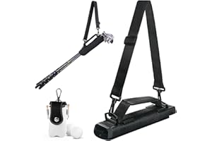 LETUXAAMZ Bolsa de Palos Golf, Mini Bolsa de Viaje Ligera para Palos de Golfs, Juego para Entrenamiento Transporte, Plegable, Lápiz-Golf con Correa El Hombro