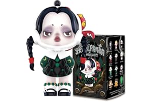 POP MART SKULLPANDA x The Addams Family Series-1PC Figura Aleatoria Figura de Acción Popular Figura Coleccionable y Adorable Juguete Artístico Regalo Creativo