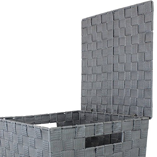 JVL Wäschekorb, konisch, Grau, versenkte Griffe - 4