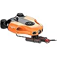 Youcan Robot BW Space Pro Max Underwater Drone with Robotic Arm Claw 4K UHD Camera Remote Control Dive to 330ft Real-Time Viewing Stable Signal RC Submarine,ROV (Orange with Tether of 150m)