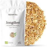 ORGANIC GINGER INFUSION 100g (50 Cups) | 100% Organic Ginger Root Bulk | Organic Ginger Tea Zingiber officinale REPLANTEA
