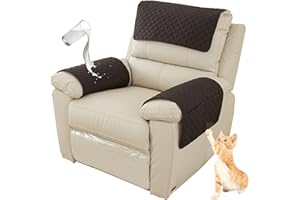 HonunG Sessel überzug,Sesselschoner Mit Armlehnesesselschoner, Sesselschoner,Sofa Bezug,Anti-Rutsch Wasserdicht Waschbar Armkappen Für 1 2 3 Sitzer (Schwarz,1 Sitzer | 3 STK)