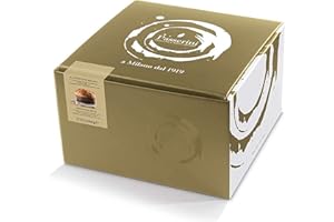 PASSERINI PASTICCERIA A MILANO DAL 1919 Pasticceria Passerini dal 1919 Panettone Bajo Italiano, Postre de Navidad, Caja Personalizable, 1 Kg