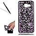 Produktbild Galaxy A3 2016 Hülle,Galaxy A3 2016 Glitzer Hülle,Leeook Kreative Luxus Mode Bling Glitzer Glänzend Funkeln Goldfolie Entwurf Lila Slim Fit Flexibel Crystal Ultra Dünn Weich Gel Kratzfeste Stoßdämpfende Silikon Bumper Protective Rückseite Backcover Handyhülle Schutzhülle Schale Etui für Samsung Galaxy A3 2016 + 1 x Schwarz Eingabestift-Schwarz+Lila