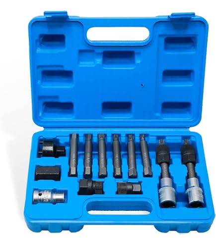 Alkan T50 Steckschlüsseleinsatz Extra Kurz – Mit 33-Zahn Nuss Für Lichtmaschine/Freilaufriemenscheibe, Profil TORX
