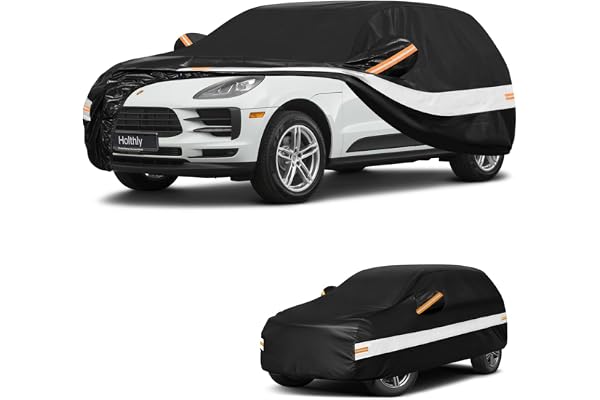 Holthly Bache Voiture Exterieur SUV pour Porsche Macan(2014-2026) Housse Voiture à 10 Couche,Bache Voiture 100% Imperméable,Bâche Protection Voiture écran Solaire,Protection UV,Anti Rayures
