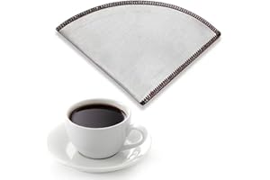 QIANFENSHI Filtre a Cafe Reutilisable,Filtre à Café Réutilisable,Filtre Permanent en Acier Inoxydable,V60 Filtre Permanent,Pour Café Filtre Manuel,Pour V60 Machine à Filtre à Café,Pliable(3 à 4 Tasses)