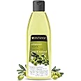 Soulflower Olive Hair Oil, Hair Growth, Skin, Face Massage, Nourishment & Moisturization, Fine Lines & Wrinkles, Strengthen Hair Roots, 100% Pure, Natural & Cold-Pressed, Olive Fruit, Vitamin E, 225ml