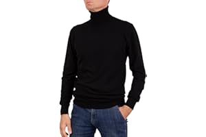 Marenza Dolcevita Uomo Misto Cashmere Maglione Manica Lunga Made in Italy