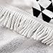 TopTie Round Beach Towel Boho Gypsy Cotton Tablecloth Picnic Towel Yoga Mat - White Geometry
