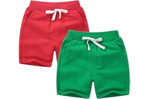 DCUTERQ Enfant Bébé Enfants Solide Coton Sport Jogger Shorts Pantalon Garçons Filles D'été Casual Taille Élastique Pantalon