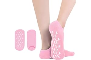 STUUC Calzini Gel Idratante (1 paio) Calzini Idratante con vitamine e oli essenziali, Calzini Idratanti durante la notte per riparare e ammorbidire la pelle secca