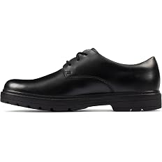 Clarks Loxham Derby Youth Leather Shoes 