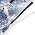 Dutiplus 68" Telescopic Rod 5-Prong Harpoon, Replaceable Harpoon, Hunting Fish Gig Gaff Fork Hook with 8mm Screw for Catching Fish Frog Mole