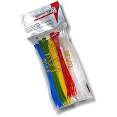 Tek-İş Karışık Renk Plastik Kablo Bağı Seti | 140mm x 2.5mm | 100 Adet (5 Renk x 20) | Renkli Cırt Kelep&ccedil;eler | Kablo D&uuml;zenle