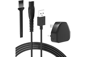 BERLS 5V Shaver Charger Compatible With Philips One Blade QP2824, QP2834, QP2724, QP2734, QP1924, X3053, MG5910, MG7910, S3145, 3000X, 5000X, MG9510, X5006, PQ888, Charging Shaver Power Cable