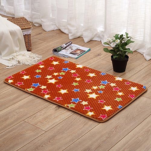 YangR*Corn lint-free pads bathroom bedroom kitchen toilet toilet foyer entrance to the water absorbency of anti-slip pad feet door mat ,/ Square , brown