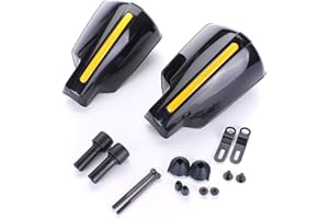 Tuoservo 22mm 7/8'' Universal Motorcycle Bike Handlebar Hand Guards Protector 1Pair (Black)