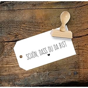 Hochzeit Stempel Schön, dass du da bist aus Buchenholz, Qualitätsprodukt aus Österreich, perfekt für DIY Wedding