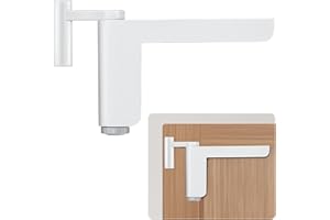 DREYOO Serrure de porte pour porte intérieure, adaptée aux portes universelles, mini serrure de porte, facile à installer sans perçage, pas de vis nécessaires, assemblage simple (blanc)