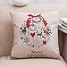 Produktbild Santa Claus Deer Serie Leinen-Mischgewebe Kissenbezüge Kissen Stoff Home Decor Kissenbezug, Sofa Christmas Style Artikel Kissenbezug 45 * 45 cm Tipo C