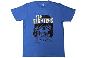 ROCK OFF OFFICIALLY LICENSED PRODUCTS T-shirt Foo Fighters Roxy Flyer Band Logo New Officiel Unisexe Bleu