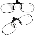 VANANA Clip On Rimmed Reading Glasses, Flip Up Magnifying Glasses, Metal full-Frame Magnifiers Lenses Readers Unisex