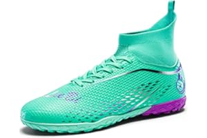 Xinghuanhua Chaussures de Football Unisex Bottes de Football Haut Chaussures Antidérapantes Chaussures