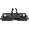 Faber Liftable Burners Hob - 90cm Black Glass| Auto Ignition| FFD| Cast Iron Pan Support| Premium Knobs| 2Yr Comprehensive Warranty, 5Yr on Glass, Burners & Valves| Hob Magiclift HT904 BR CI AI