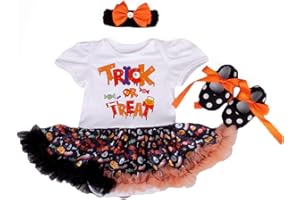 BabyPreg Il mio Primo Costume di Halloween per Neonati Costume da Zucca per Il Ringraziamento Bambino della Bambina