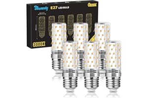 BLEWANDY 12W Lampadine LED E27, 100W Lampadina a Incandescenza Equivalenti, Luce Bianca Calda 3000K 1200LM, Non Dimmerabile, Nessun Sfarfallio, Edison Lampade Mais E27, 6 Pezzi