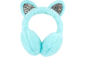 CHUANGLI Winter Warm Cat Ear Earmuff for Women Girls Cute Catear Earmuffs Ladies Headband Faux Fur Outdoor Ear Cover Plush Ear Warmers
