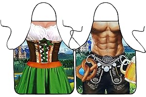 VEMEFUFU Grembiule di Natale, Grembiule Oktoberfest, Divertente Grembiule, sexy divertente bavarese Oktoberfest da donna, costume Dirndl per barbecue, cuoco, cucina, regali, uomini e donne