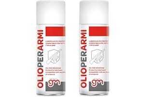 Magazzini GM Olio per Armi, Lubrificante Protettivo Spray per Fucili e Pistole, previene la ruggine, elimina i residui carboniosi, Ideale Anche per Catene di Moto, Bici e Altro, 200ml