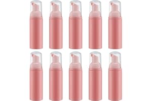 LIVFA Dispenser di pompa schiumogena vuoto da 60ml per sapone per le mani, detergente per ciglia, shampoo da viaggio (10 pezzi, rosa)