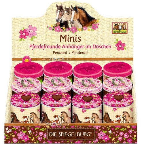 Pferde-Anhänger im Döschen PFERDEFREUNDE 1 Stück nach Zufall inkl Metall Dose - 2