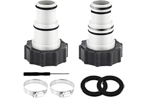 BAERTMY Poolschlauch für Intex Adapter A Pool Schlauchadapter Zubehör Ersatzteile Schlauch Anschlussset 32mm Auf 38mm 2 Stück Poolsauger Anschluss Schlauch Adapter Set Pumpenanschluss Poolzubehörteile
