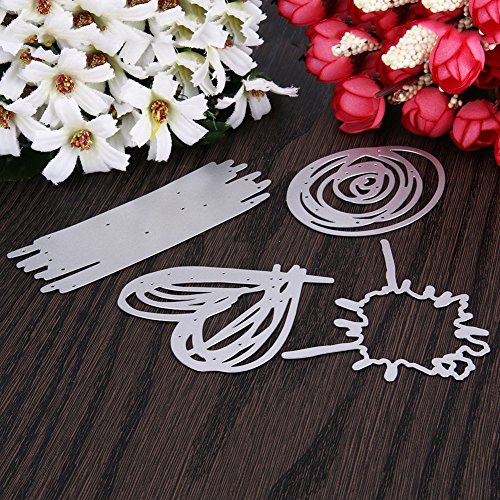 Demiawaking Schneiden Schablonen DIY Sammelalbum Dekor Papier Karten, Metall Buchzeichen , Metall Lesezeichen als Geschenk für Freunde (31) - 3