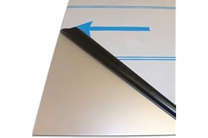 B&T METALL B & T Tôle d'aluminium laminée Argent anodisé Épaisseur 1 mm Tôle d'aluminium anodisé E6/EV1 unilatéralement avec film de protection d'écran en Découpe