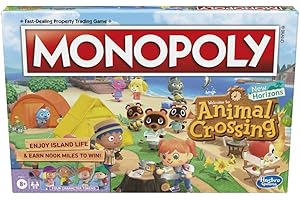 Monopoly Animal Crossing New Horizons Edition gra planszowa dla dzieci w wieku od 8 lat, zabawna gra dla 2-4 graczy, wielokolorowa