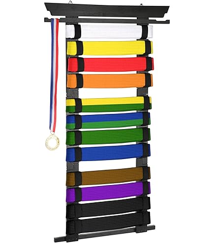 SUMNACON Riemhouder voor vechtsport, 12 riemen, bont, taekwondo-display, karaat, Ninjitsu, gepersonaliseerd cadeau