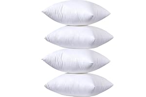 yibo 4 Unidades de Relleno de Cojín 50 x 50 cm, Relleno de Cojín para Sofá o Cama, con Relleno Fibra Hueca, Hipoalergénicas, Juego de 2/4/6 Unidade