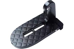 STREEHERJJKEA1 Türstufe Klappbare，Autotür Pedal Klappleiter für Autos，Klappbare Auto Pedal Türstufe，Auto Türpedal mit Sicherheitshammer，Unterstützt bis zu 180 kg，Autotürstufe zum Autodach für SUV/RV, Schwarz